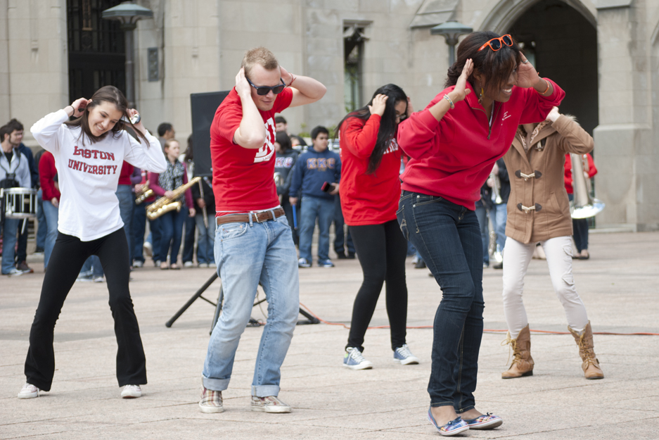BU Spirit flash mob, Boston University student union