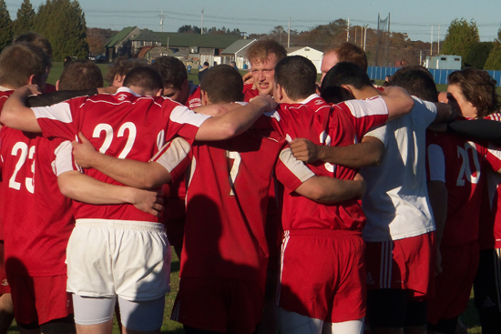 BU Rugby Football Club, pre-game huddle Boston University BU Rugby Football Club, New England Rugby Football Union champions