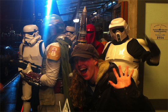 Morgan Kling on the set of Ted Ted movie, Morgan Kling