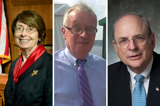 Sandra L. Lynch, Thomas G. Kelley, Norman R. Augustine, Boston University honorary degree recipients commencement 2012