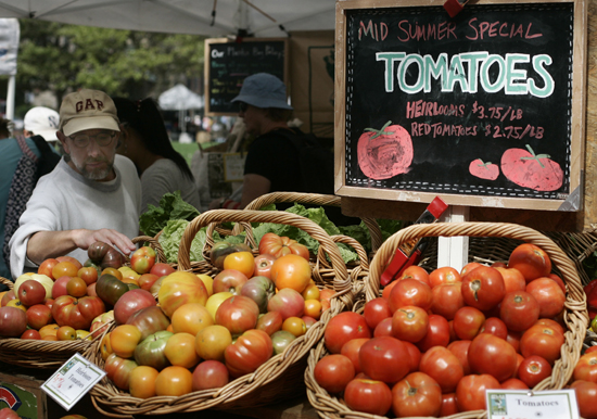 Copley Square Farmers Market, Atlas Farm heirloom tomatoes