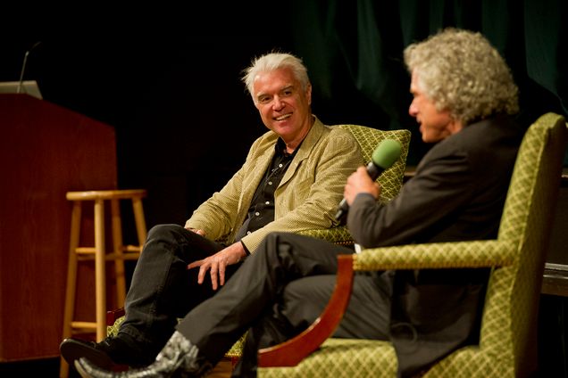 Boston University BU Art Initiative Kickoff, Tsai Performing Arts center, David Byrne, Steven Pinker, How Music Works: Are We Born Musical