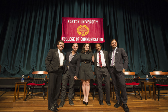 BU Alumni Weekend 2012, COM Alumni Awards Dean Tom Fiedler, Andy Cohen, Colleen McCreary, Orlando Bagwell, Jason Sarlanis, College of Communication COM Alumni Awards, Boston University Alumni Weekend 2012