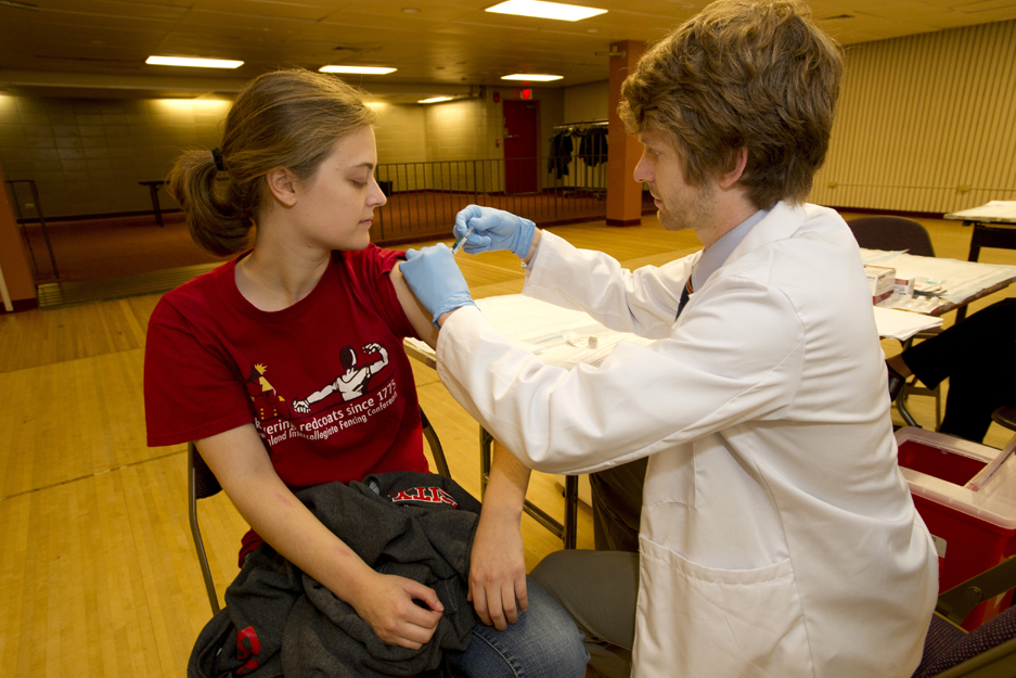 Boston University BU, George Sherman Union GSU, Student Health Services shs flu clinic 