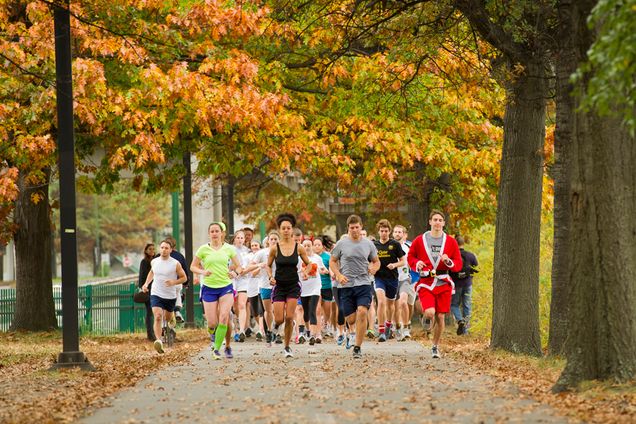 Boston University BU, annual trick or trot 5k, charles river storrow drive, halloween run, physical therapy fair