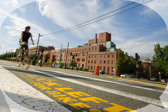 Bike Bicycle Safety, Safe Cycling Biking in Boston, Commonwealth Ave, BU Bridge