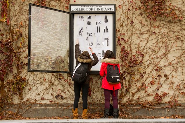 Boston University BU World AIDS week, College of Fine Arts poster