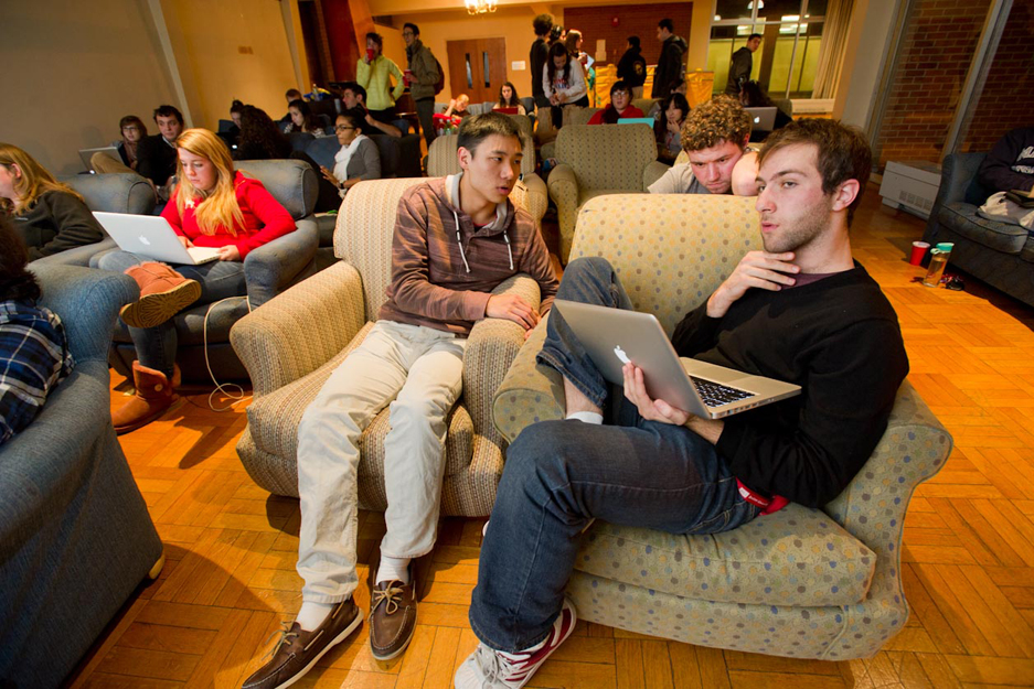 Election night 2012, Boston University Towers student residence