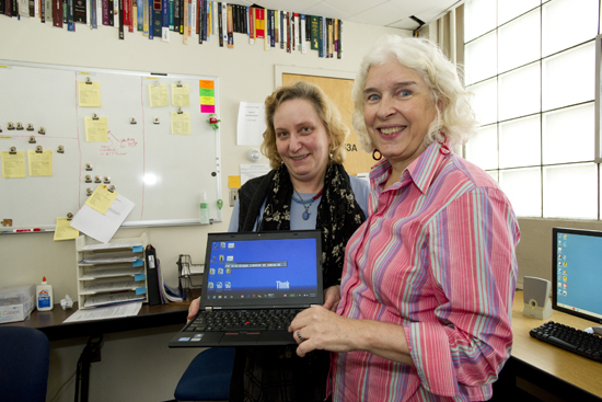 Lorraine Norwich, assistant director of the Office of Disability Services, Pamela Andrews, Information Services and Technology IS&T senior service delivery administrator, Boston University