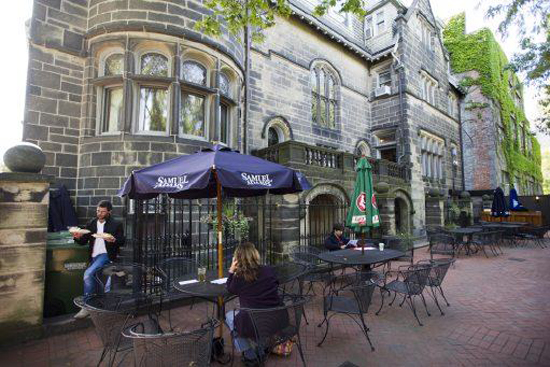 BU Pub patio, Boston University nightlife, restaurants, bars near campus