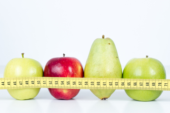 Apples, Pears, body shape, diet, nutrition