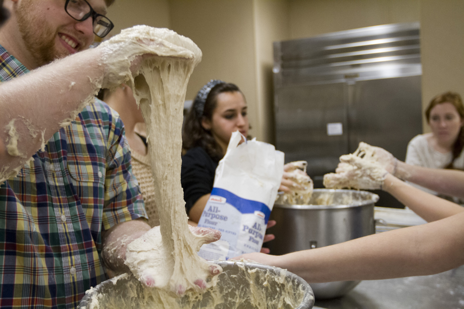 Boston University BU Hillel House, Jewish campus life, challah preparation