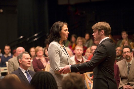 Melinda Lopez, Derrick Trumbly in Our Town by Thornton Wilder, Huntington Theatre Company