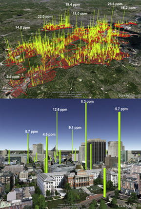 Mapping urban pipeline leaks: Methane leaks across Boston Nathan Phillips, Lucy Hutyra, Mapping urban pipeline leaks, Methane leaks across Boston