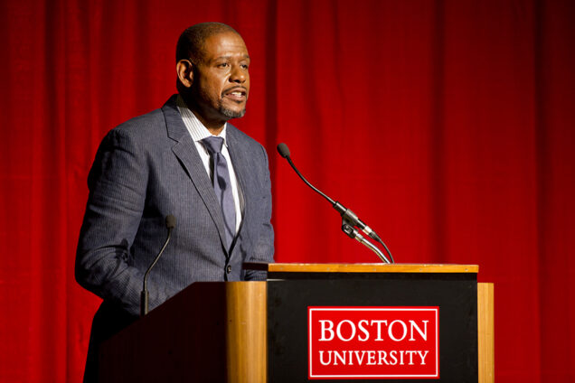 Boston University BU, Martin Luther King Jr Leadership Lecture, Academy Award Winning Actor Director Producer and Humanitarian Forest Whitaker