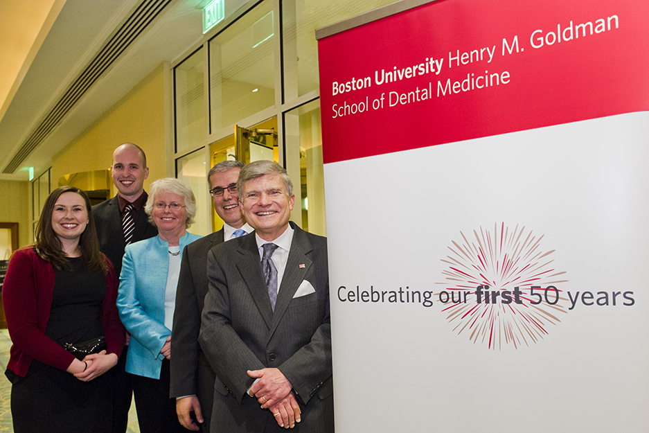 Boston University BU, Henry M. Goldman School of Dental Medicine GSDM, 50th anniversary , provost Jean Morrison, Dean Jeffrey W. Hutter 