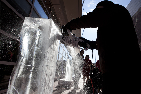 Ice sculpting Brookline Ice Company, ice sculpting, ice sculpture, Boston University BU terriers alumni, Winterfest