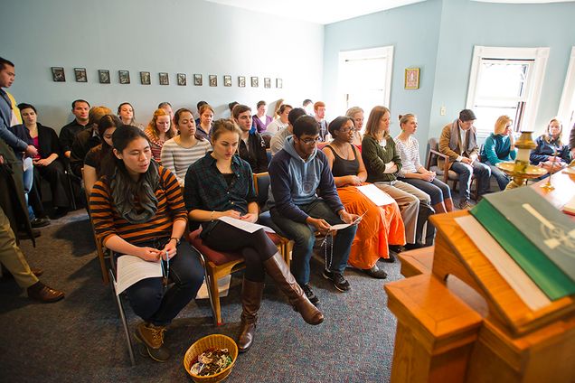Boston University BU, Catholic center, papacy prayer, Pope Benedict XVI resignation, Knights of Columbus