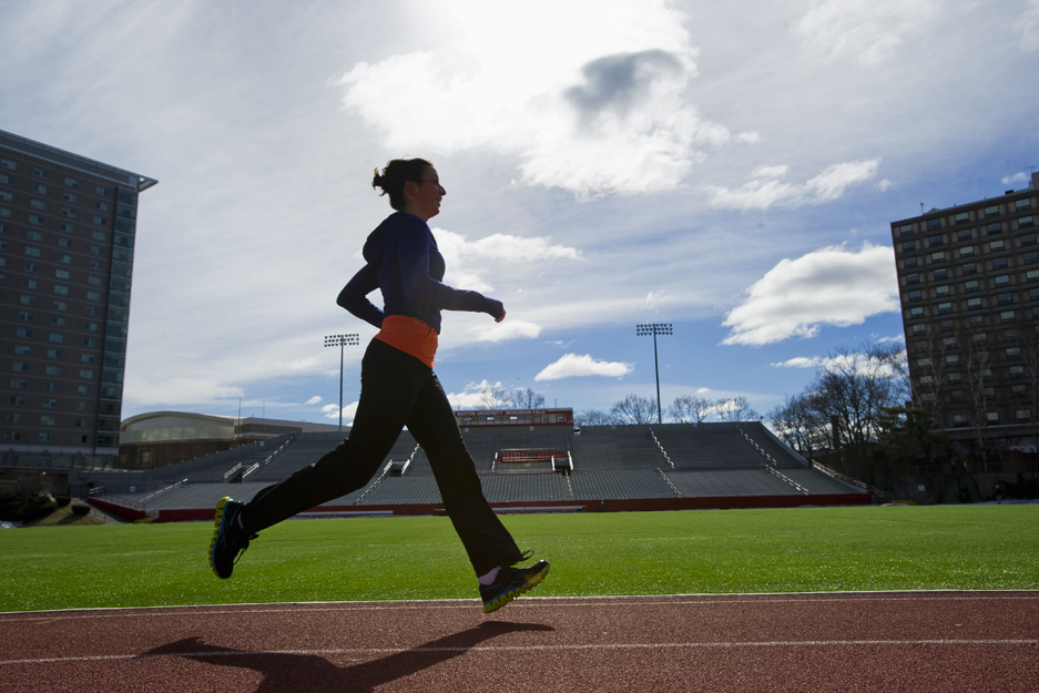 Boston University BU, track, running jogging sprinting