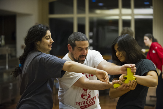 Krav Maga class, Florence and Chafetz Hillel House Rabbi Michael Beyo teaches Krav Maga Israeli self defense system at Boston University BU Florence and Chafetz Hillel House