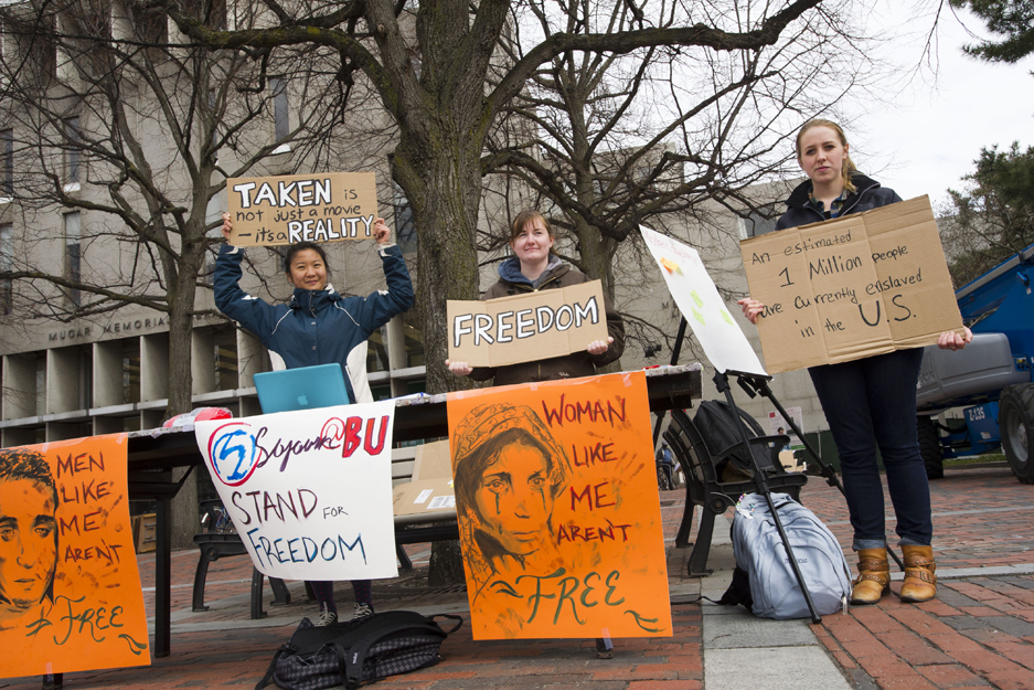 Boston University BU, stand for freedome, fight against 27 million modern-day slaves, Sojourn @ BU collegiate ministry