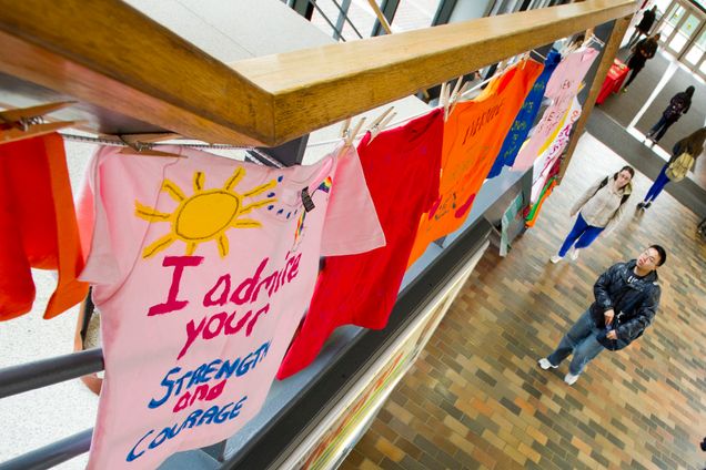 Boston University BU, Sexual Assault Awareness Week, exual Assault Response and Prevention Center, GSU Link, The BU Clothesline Project