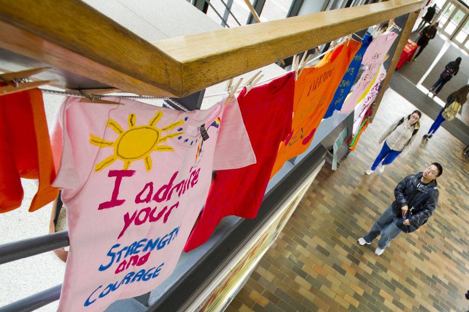Boston University BU, Sexual Assault Awareness Week, exual Assault Response and Prevention Center, GSU Link, The BU Clothesline Project
