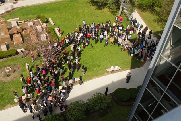 Boston University BU, College of Communication, moment of silence marathon bombin victims, Lu Lingzi remembered