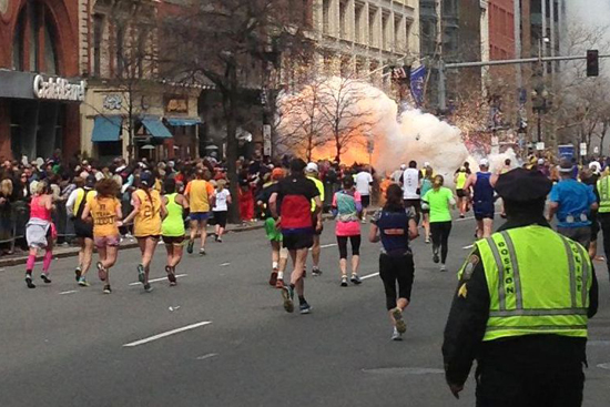 Explosion at the 117th Boston Marathon, Boston, America - 15 Apr Explosion at the 117th Boston Marathon finish line 2013