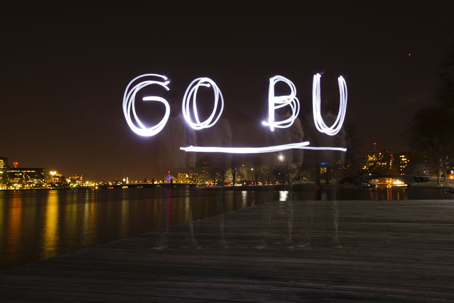 Boston University BU, photography club, Kalman Zabarsky, light painting, charles river
