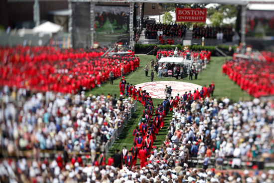 Boston University Commencement Ceremony, security, bag search