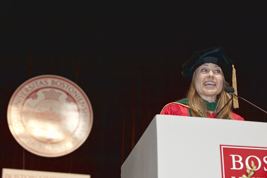 Boston University BU, School of Medicine BUSM, Jessie Gaeta, medical director of the Boston Health Care for the Homeless Program Barbara McInnis House, commencement, class of 2013