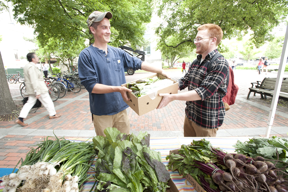 Boston University BU, George Sherman Union GSU, farmers market