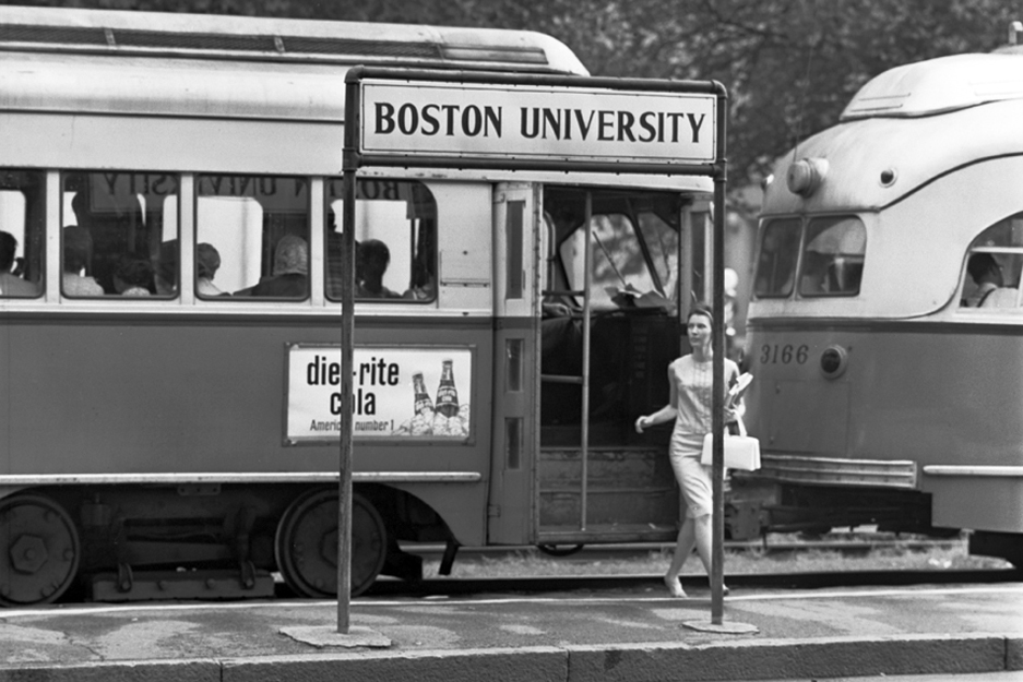 Boston University BU, MBTA, from the archives 1966, transportation