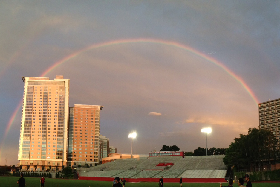 Rainbow over Nickerson Field