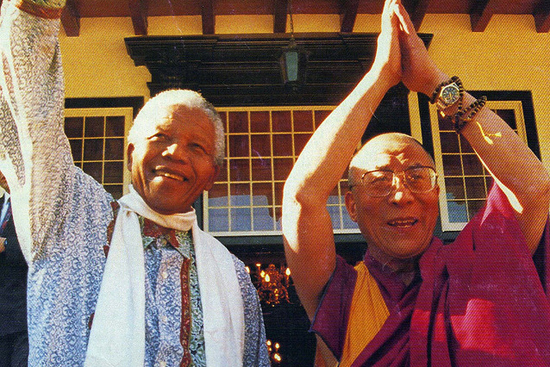 Nelson Mandela and the Dalai Lama Boston University BU, faculty opinions, nobel peace prize recipient Nelson Mandela legacy, South Africa beloved leader, apartheid