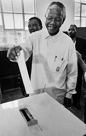 Nelson Mandela voting, 1994 Boston University BU, faculty opinions, nobel peace prize recipient Nelson Mandela legacy, South Africa beloved leader, apartheid