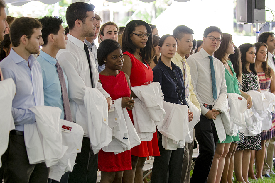 Boston University BU, School of Medicine BUSM, annual white coat ceremony, talbot green