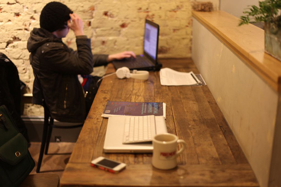 Boston University BU, places to eat local Boston, Pavement Coffeehouse Boyslton Street, sandwiches coffee tea cookies lunch, study spot