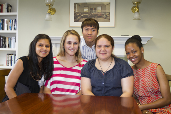 BU Upward Bound students, Upward Bound Math and Science students, Mariama Bah, Lejla Skokic, William Phung, Brankely Garcia, Blanca Lopez, Boston University School of Education