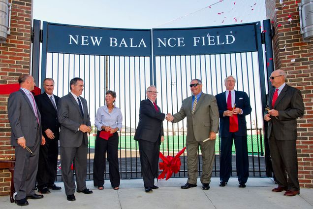 Boston University BU, New Balance Field, grand opening celebration ribbon cutting