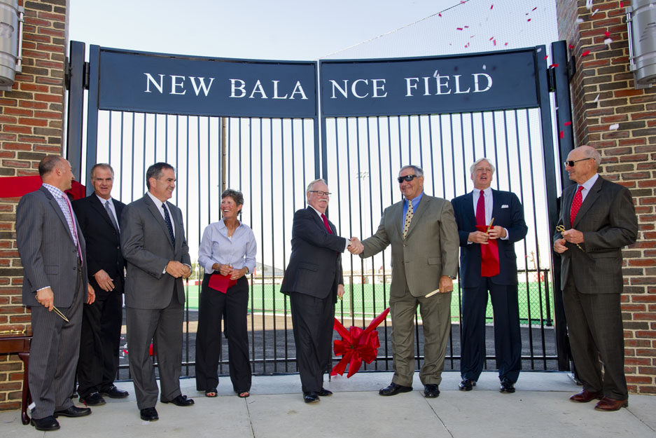 Boston University BU, New Balance Field, grand opening celebration ribbon cutting