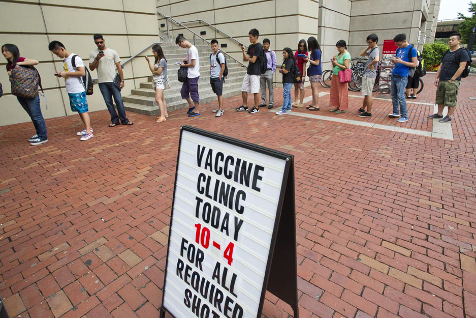 Boston University BU, mandatory vaccination vaccines, student health services, hepititus tetanus chickenpox varicella shots, Dance Studio FitRec