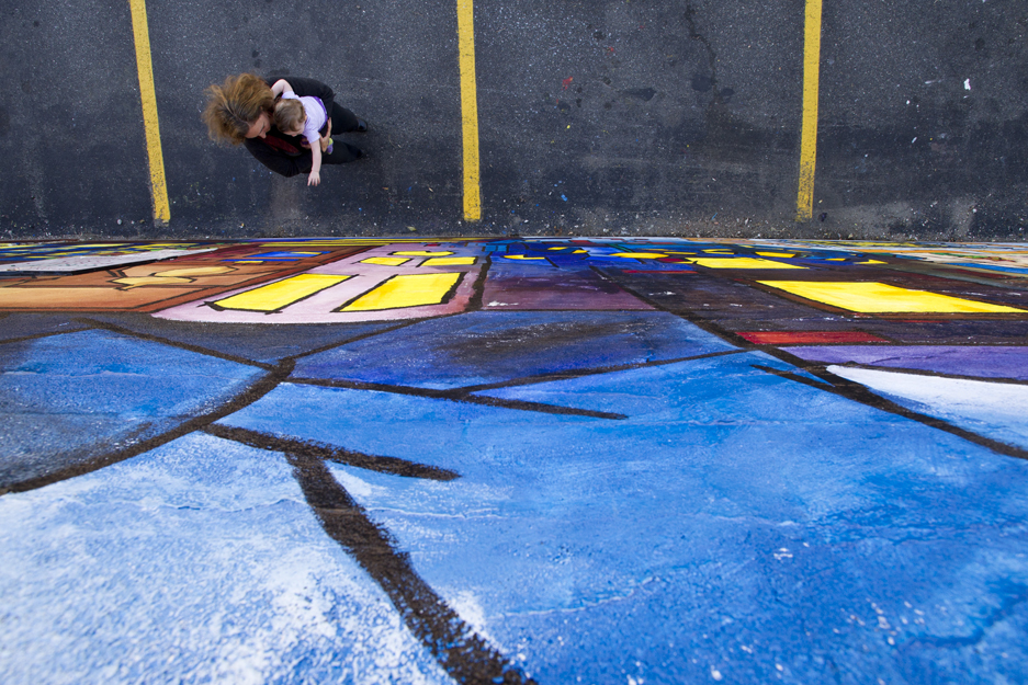Boston University BU, College of Fine Arts, BU Arts Initiative, mural grand opening, Jennifer Guillemin, Assistant Director School of Visual Arts