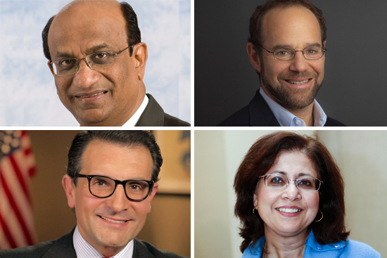 Boston University Trustees, Bishop Sudarshana Devadhar, Peter J. Levine, Shamim A. Dahod, Jorge Morán