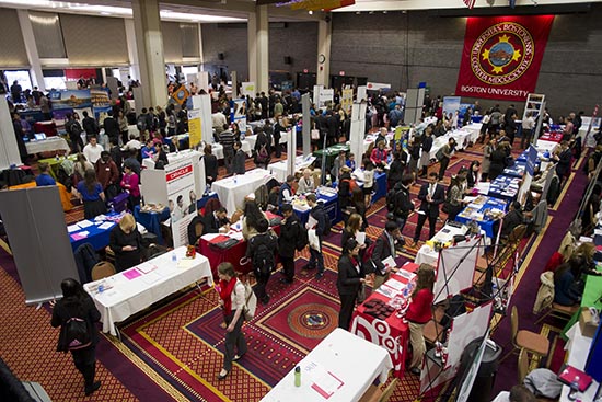 Boston University BU, Fall Career Expo, internship job opportunities, Metcalf ballroom, Center for Career Development