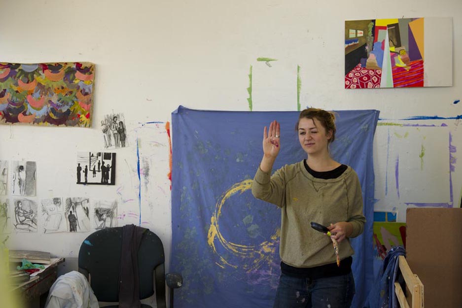 Boston University BU, College of Fine Arts CFA, senior painting projects