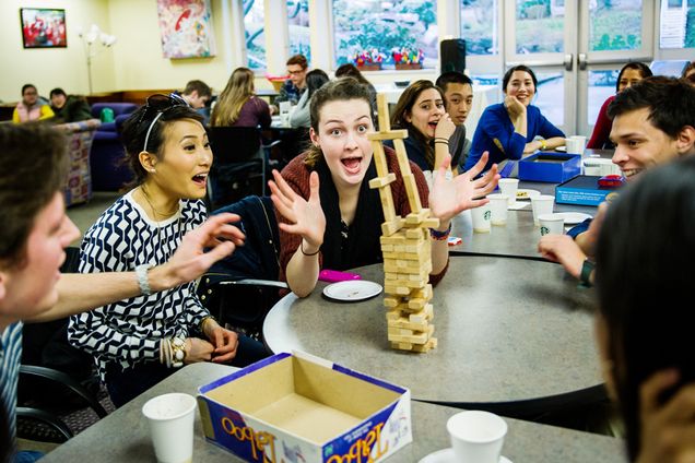 Boston University BU, George Sherman Union GSU, game night, welcome back to campus, beginning of new spring semester