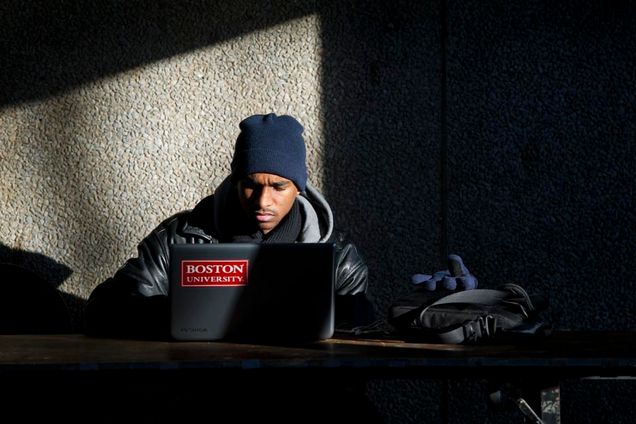 Boston University BU, graphic design student, George Sherman Union