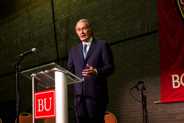 Boston University BU, Marsh Chapel, MLK Marting Luther King Jr remembrance ceremony, US senator Edward Markey